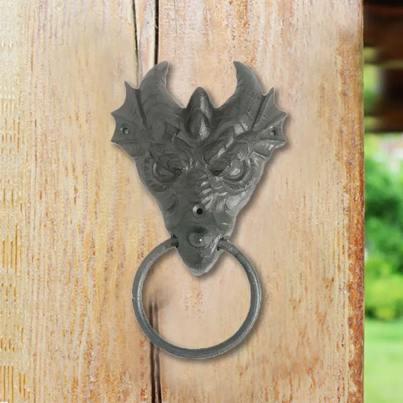 Vintage Door Knocker Luxury Wall Decor Renovator Supply Vintage Dragon Head Entrance Door Farm Yard Cottage Door Handles