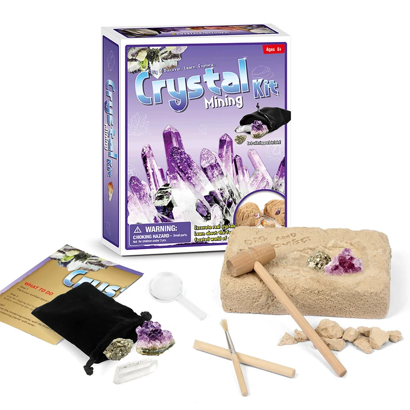 Digging up fossils toy DIY archaeological excavation kit crystal fossil mining kit kids learning educational craft assembly toys