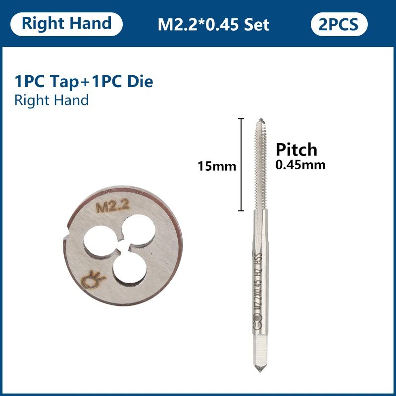 Stücke Schraube Tap Sterben Set Metric Rechte Hand Maschine Schraube Gewinde Tippen Bohrer Mini Gewinde Werkzeuge M 1,1 M2 M 2,2 M 2,5 M 3,5 Hand Werkzeug