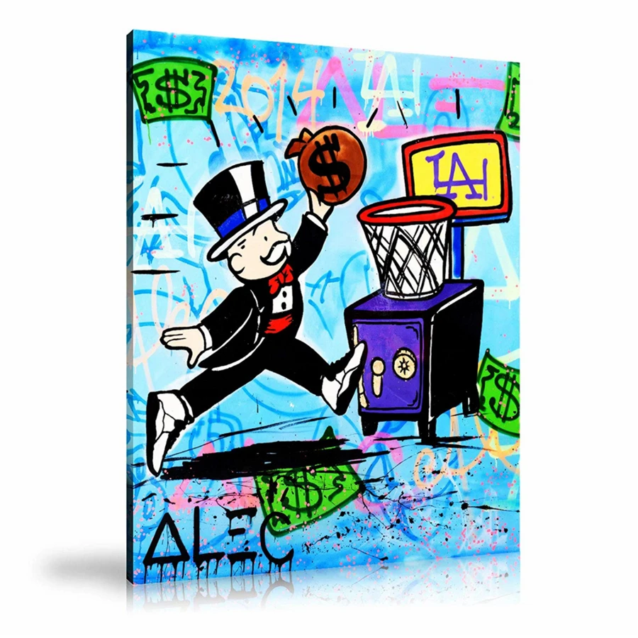 Modular Poster Graffiti Modern Canvas Alec Monopoly HD Print Wall Art Cash Picture Money Painting Home Decor Frameless Living Ro