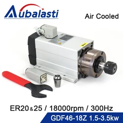 Autbalasti-CNC空冷スピンドルモーター,フライス盤用,220v,380v,18000 v,er20,GDF46-18Z rpm,,1.5kw,2.2kw