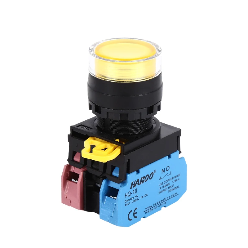 22mm  IDEC Similar Illuminated Push Button Self-Resetting Switch LED Lighting On-Off Waterproof 6V 12V 24V 220V