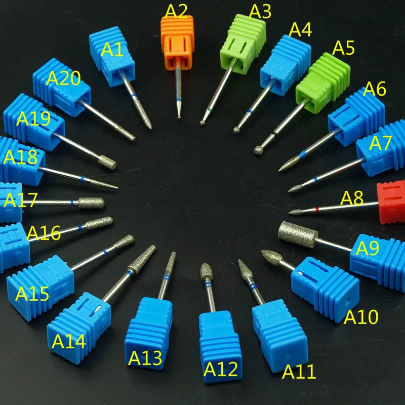 EasyNail-Perceuse à ongles électrique diamantée, accessoires de manucure, 3/32 pouces