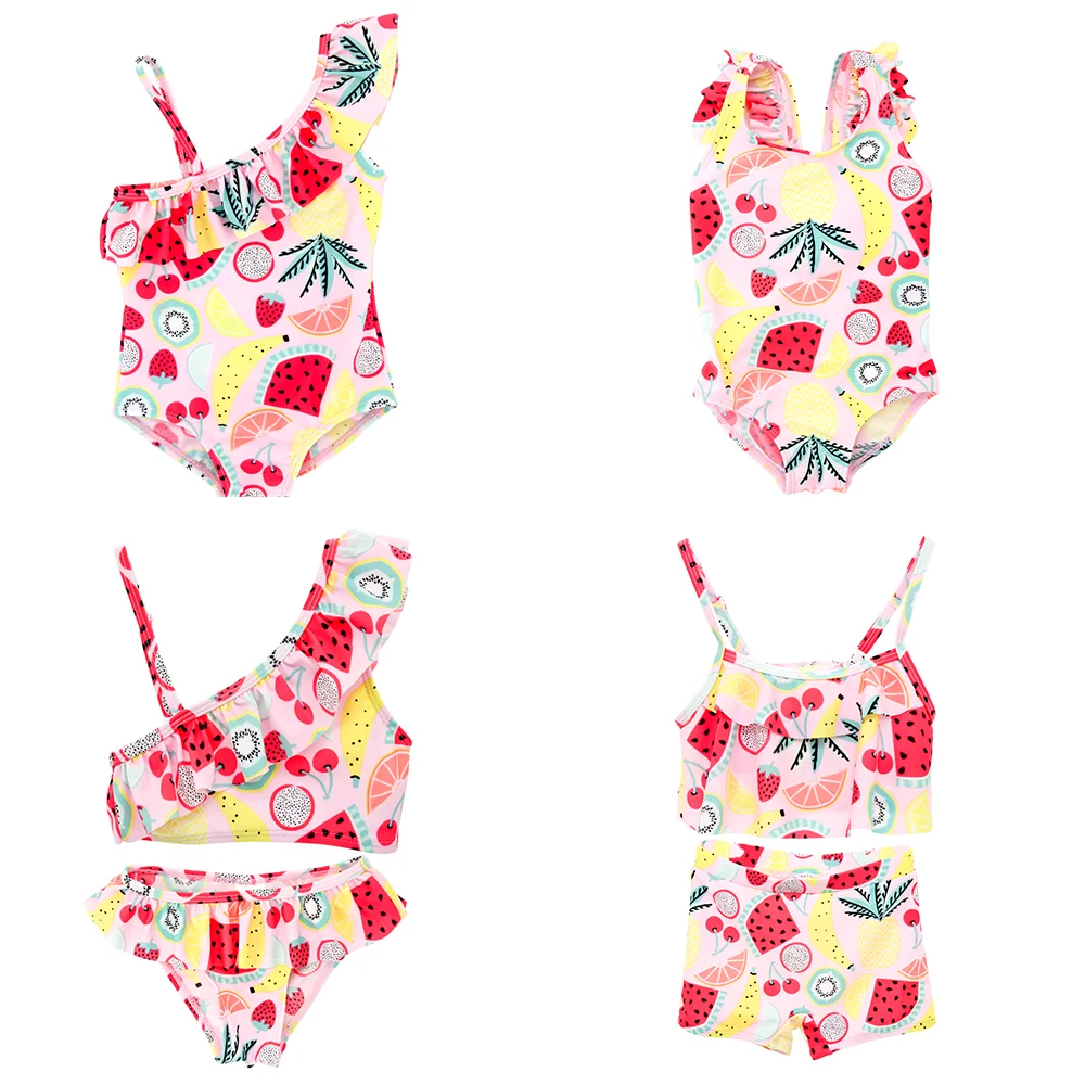 

Honeyzone Lovely Infant Girl Summer Bikini Set Newborn Baby Fruit Print Beach One Piece Swimsuit Girls Swimwear for Kids