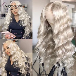 Platinum Blonde 13x6 HD Lace Frontal Wig Brazilian Body Wave Lace Front Wig 150% Density Pre Plucked Lace Front Human Hair Wigs