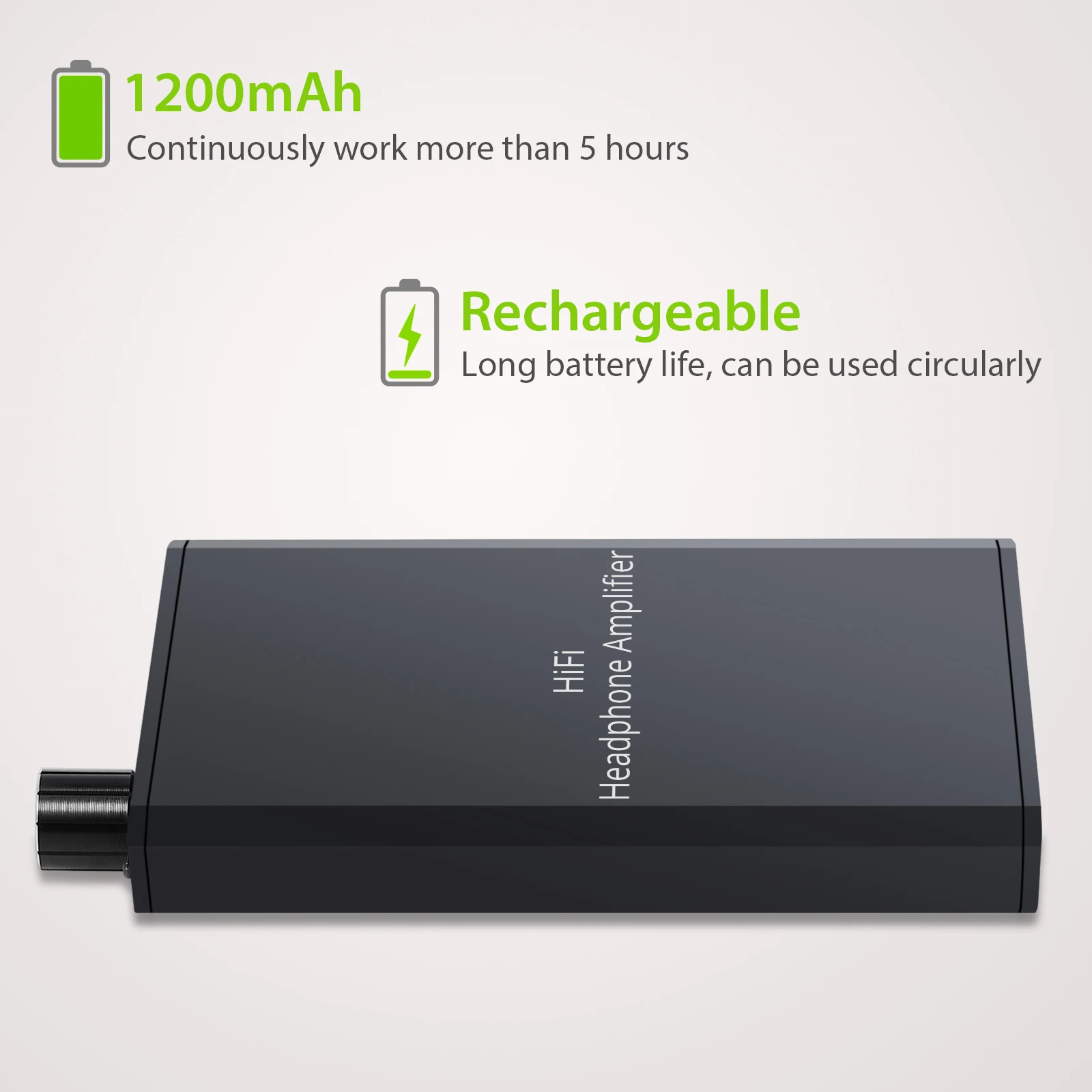 LiNKFOR портативный усилитель для наушников Hi-Fi, 1000 мА ч, двухступенчатый Переключатель усиления, аудиокабель для наушников 16-300 Ом