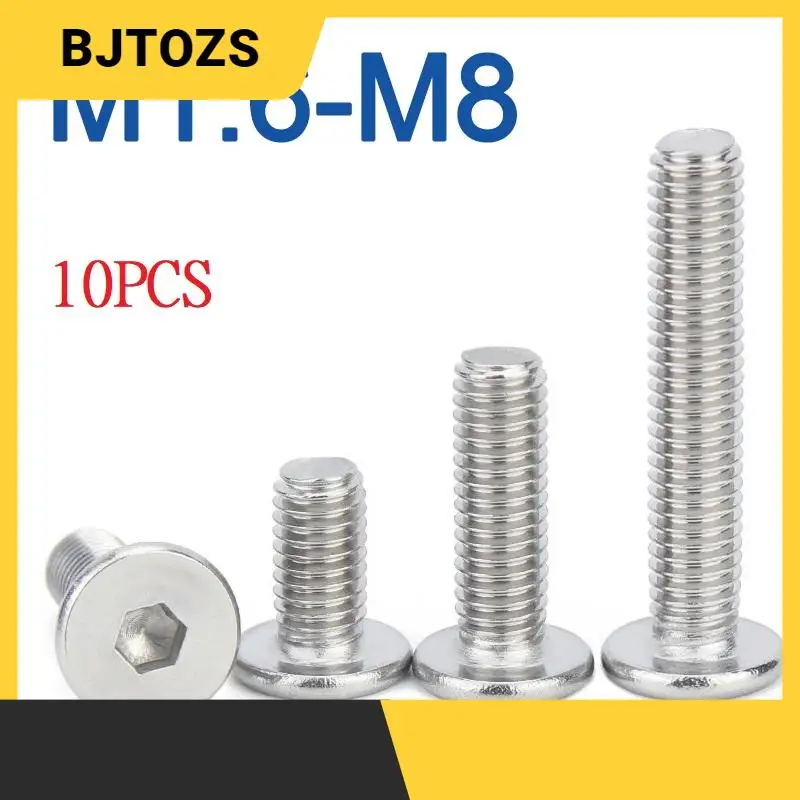 10Pcs/lot M1.6 M2 M2.5 M3 M4 M5 M6 M8 304 Stainless Steel Hex Hexagon Cm Socket Ultra Thin Super Flat Wafer Head Screw Bolt