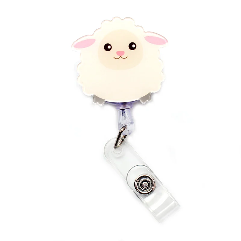 Creative Circle Animal Style Retractable Badge Reel For Nurse&Doctor Card Holder Office&Hospital Supplies Boy&Girl Name Card