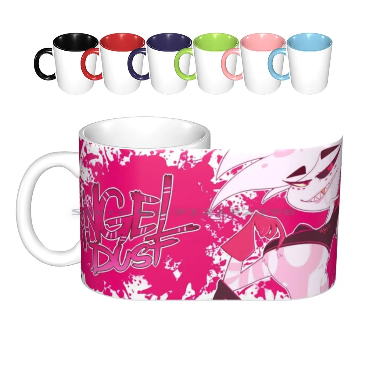 Angel Dust - Yes Daddy ? Ceramic Mugs Coffee Cups Milk Tea Mug Angel Dust Fanart Angel Dust Fanart Pink Creative Trending Vintag