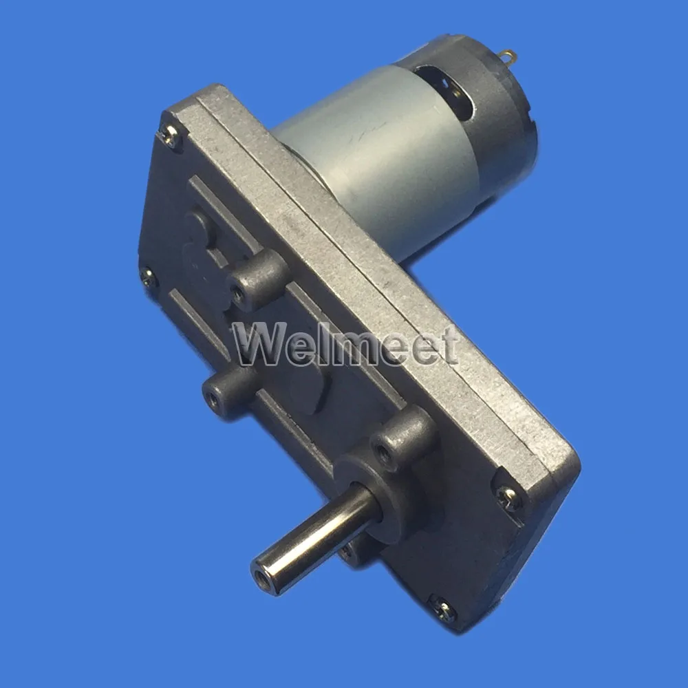 

1pcs DC3V 6V 12V 20-130rpm 555 Large Torque Metal Gearbox Turbo Worm Speed Reduction Gear Motor