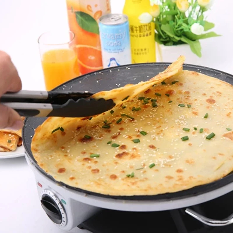 220V Electric Crepe Maker Pancake Baing Pan Chinese Spring Roll Pie Grill Machine BBQ Oven Barbecue Roasting Griddle EU US Plug