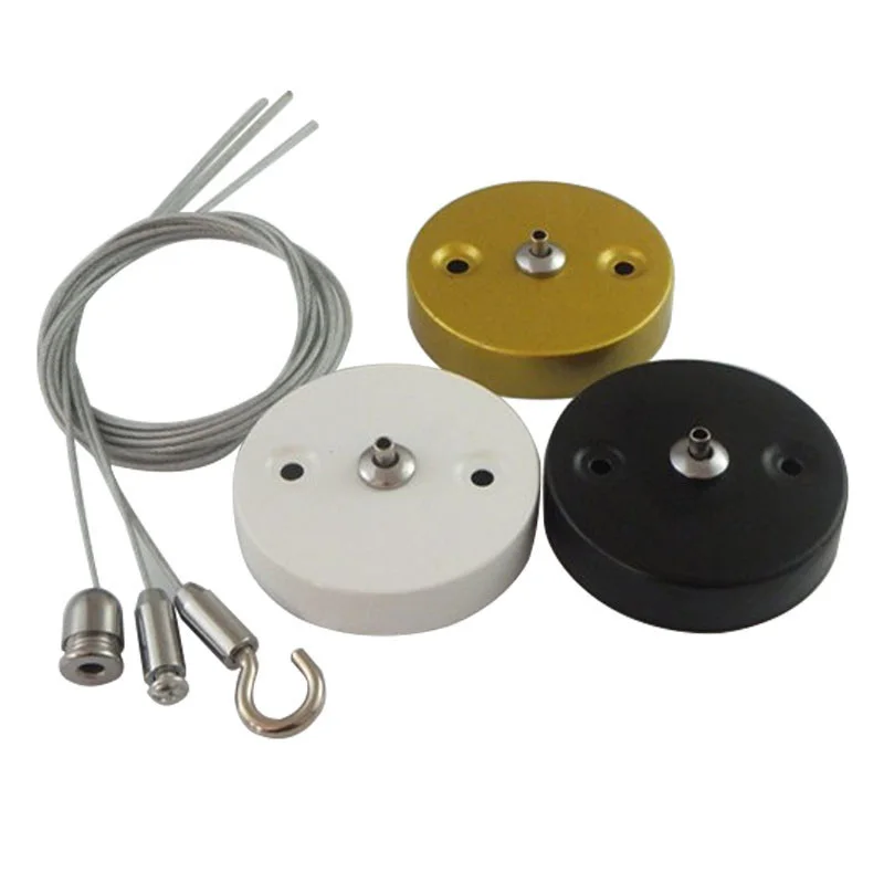 6PCS The Set With 1M Steel Wire Ceiling Plate Is Retractable, Used For Hoisting  Various Lamp LED, Turnbuckles And Hooks