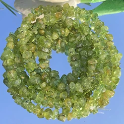 5-8mm Natural Irregular Freeform Green Peridots Crystal Chips Stone Gravel Beads For Jewelry Making DIY Bracelet Necklace 32