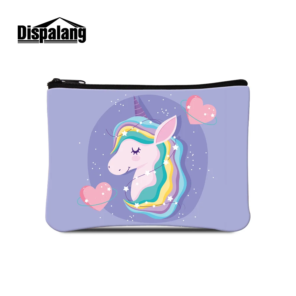 

Cute Unicorn Print Mini Wallet Cartoon Logo Custom Coin Purse Women Small Portable Shopping Change Bag Girls Fashion Key Pouch