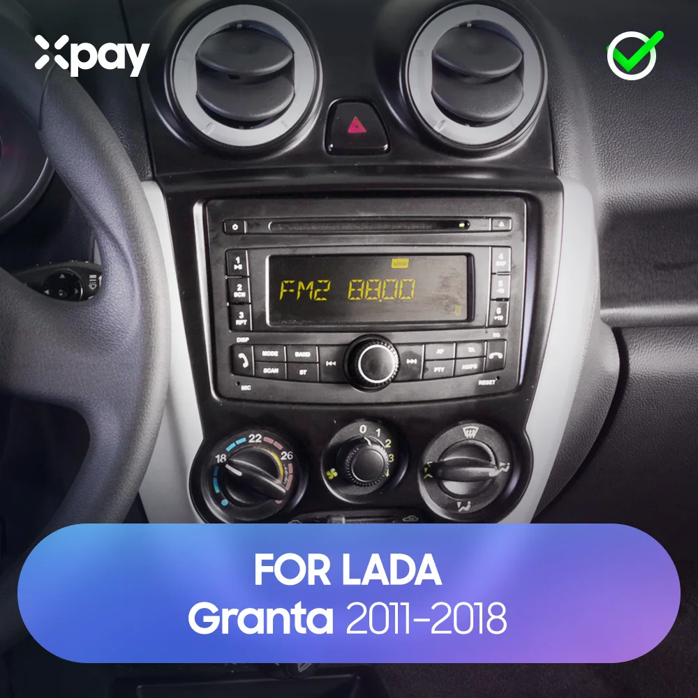 XPAY 9-inch 2din car radio dashboard for LADA Granta 2011-2018 stereo panel, suitable for teyes car radio dual Din CD DVD frame