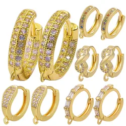 Juya DIY Basic Shvenzy Earwire Hoop Earring Hooks Accessories For Gold/Silver Color Dangle Fashion Handmade Earrings Making