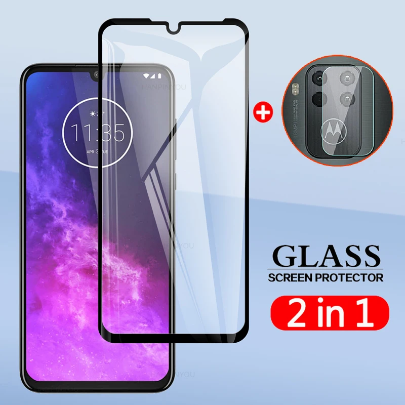 

2 In 1 Back Camera Lens Film & Screen Protector Protective Tempered Glass For Motorola One Zoom / Pro OneZoom 6.39"
