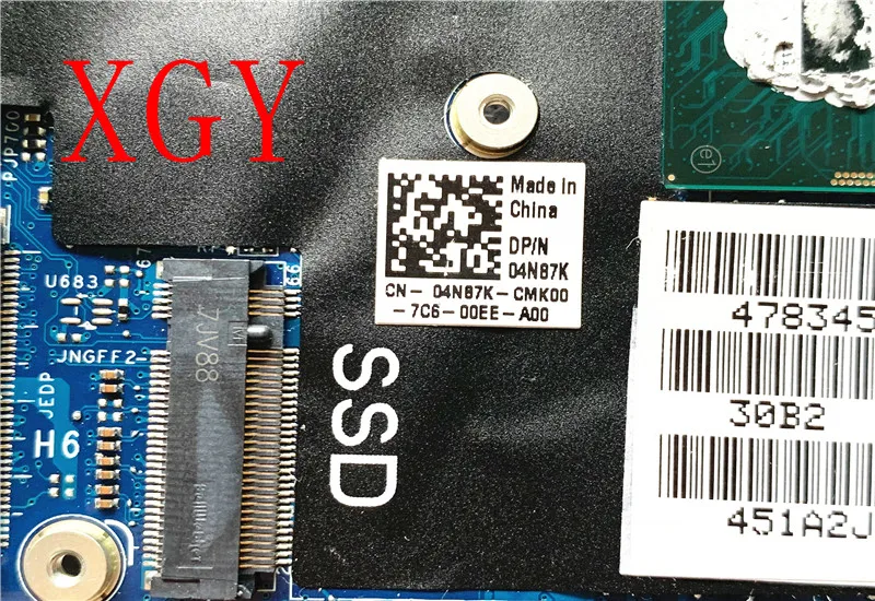 Original FOR Dell FOR XPS 13 9350 Motherboard LA-D841P 04N87K 4gb Ram SR2zu i5-7200U 100% Test OK