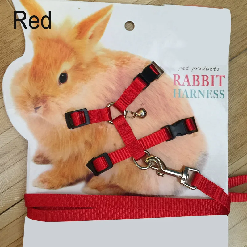 Pet Rabbit Soft Harness Leash Adjustable Bunny Traction Rope for Running Walking SAL99