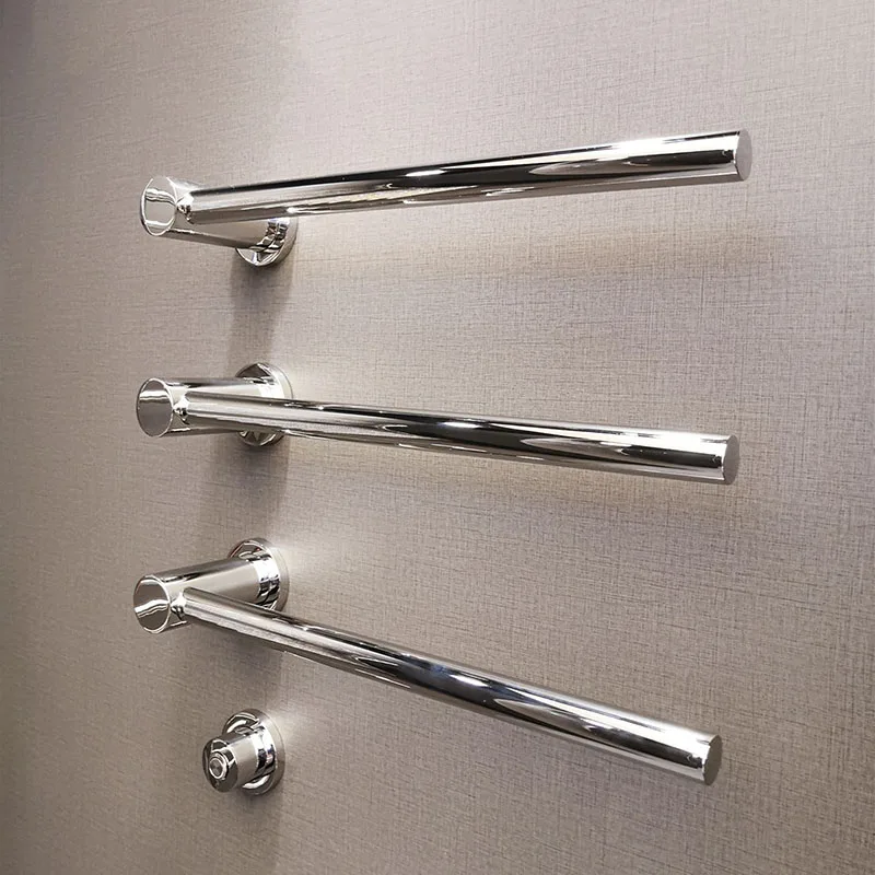 

304 Stainless Steel Kombinasi Tiang Tunggal Rak Handuk Pemanas Listrik Rak Handuk Mandi Pemanas Rak Handuk Pengering