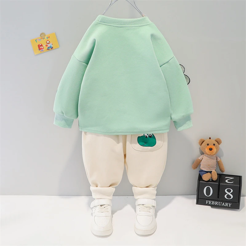 Baby Girls Boys Clothing Sets 2022 Spring Autumn Children Casual Clothes Cartoon Long Sleeve T Shirt Pants Kids Vacation Outfits