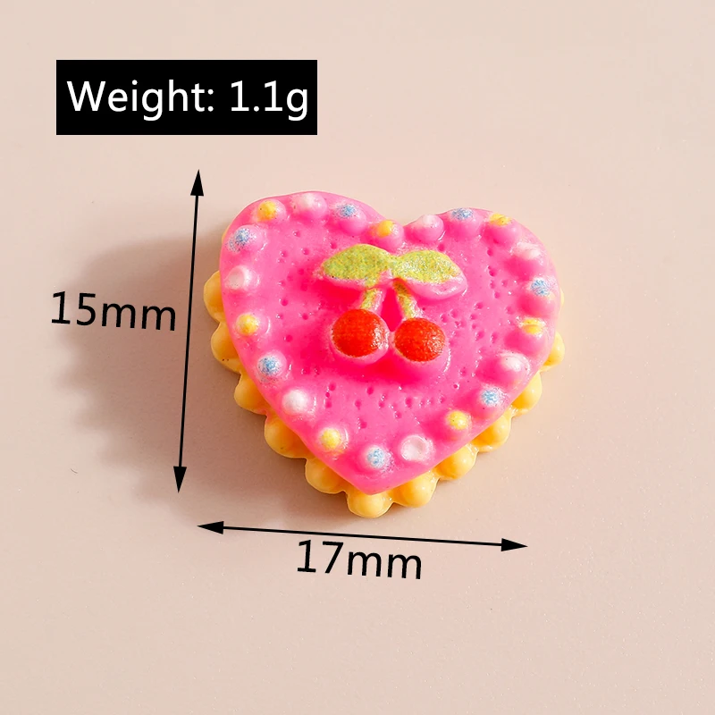 10 Stück Mix Mini Süße Lebensmittel Dessert Donut Kuchen Flache Rückseite Harz Cabochon Verzierungen DIY Scrapbooking für Mädchen Haarschleifen – Detail 24