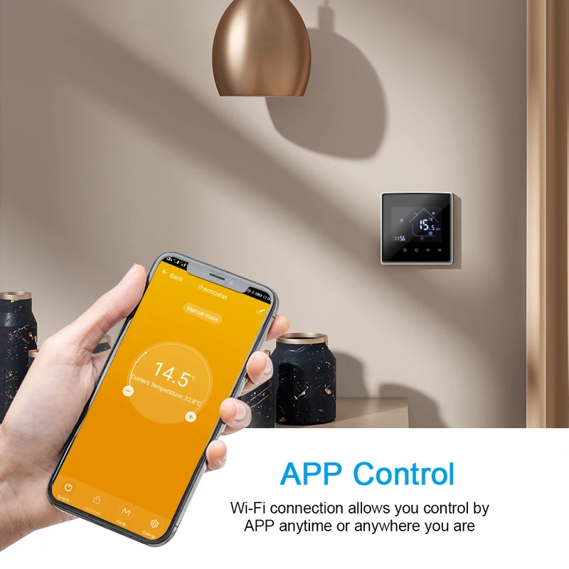 AllbeAI Tuya termostato WiFi, riscaldamento elettrico a pavimento/acqua/regolatore di temperatura caldaia a Gas per Google Home Alexa