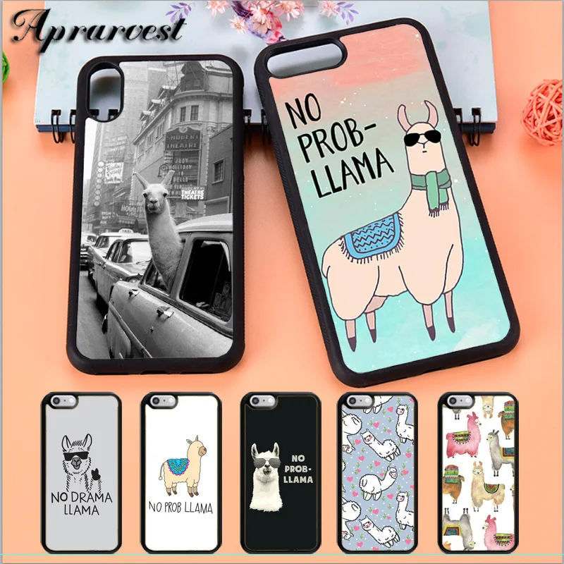 Aprarvest No Drama Prob Llama Lama Phone Case Cover For iPhone 5 5S SE 6 6S 7 8 PLUS X XS XR MAX 11 PRO