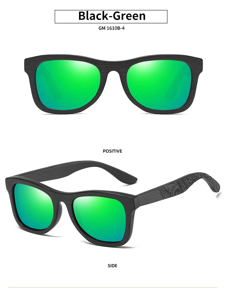 GM Holz-Sonnenbrille für Herren und Damen Luxus-Marken-Designer Polarisierte Sonnenbrillen Vintage-Sonnenbrille Damen-Brillen mit Papierbox – Detail 14