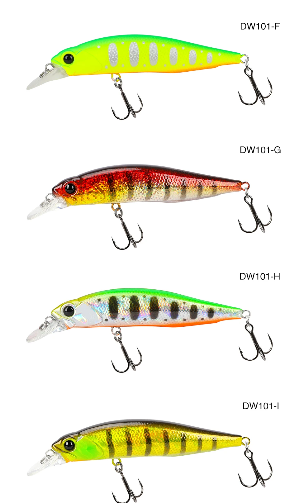 TSURINOYA Jerkbait Suspending Minnow Angelköder 77SP DW101 77mm 8,5g 0,7-0,9m Hecht Barsch Künstliche Hartköder Wobbler Köder – Detail 16