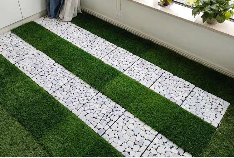 Outdoor Plastic Grass Floor Decking Tile, PE Interlocking Artificial for Balcony Garden, 30Pcs per Box image 5