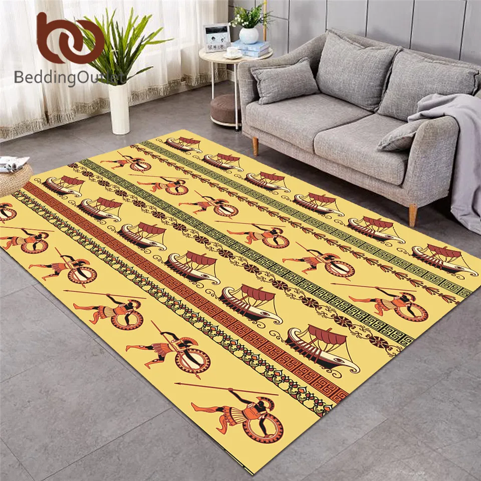 

BeddingOutlet Ancient Area Rug Greek Ships Living Room Carpet Traditional Ethnic Non-slip Floor Mat Vintage Alfombra Drop Ship