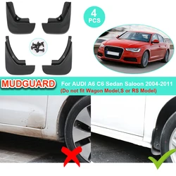 Car Mudflap For AUDI A6 C6 Sedan Saloon 2004-2011 Flap Fender Mud Guard Splash Flaps Mudguard Protector 2010 2009 2008 2007 2006