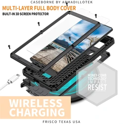 Metal Armor Phone Cases with Stand, Anti-fall Cover for Samsung Galaxy S26 S25 S24, S23, Ultra Plus, Built-in Camera Protection