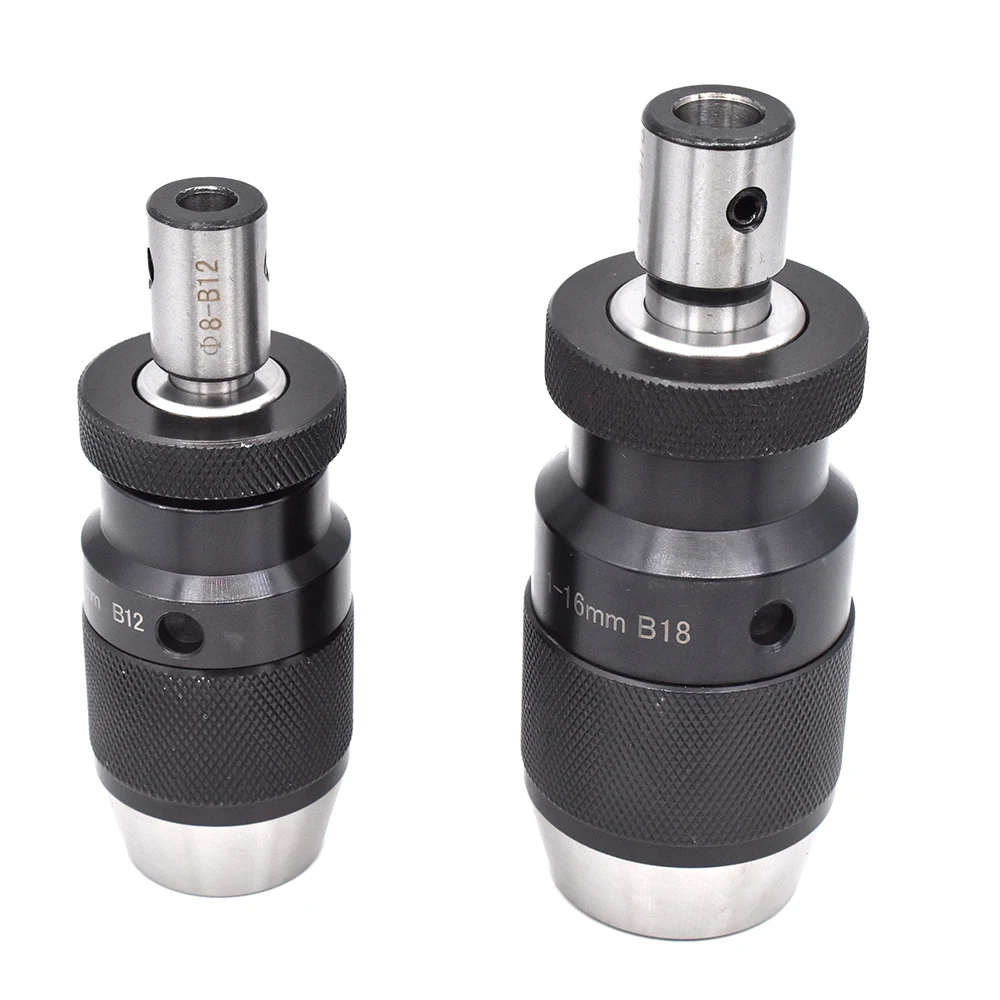 B12 self tighten keyless drill chuck +inner hole 5MM 6MM 7MM 8mm 9mm 10mm 11mm 12 14mm arbor adapter motor shaft connecting rod