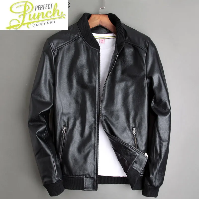 

Clothing Men's Genuine Leather Jacket Men Clothes Autumn 100% Cow Leather Jackets Baseball Coat Male Hommes Veste LXR392