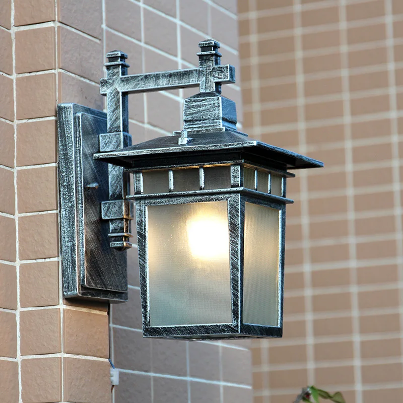 Imagem -05 - Outdoor Impermeável Lâmpada de Parede Garden Gateway Sconce Pátio Corredor Villa Bra Residencial Varanda Iluminação Retro E27