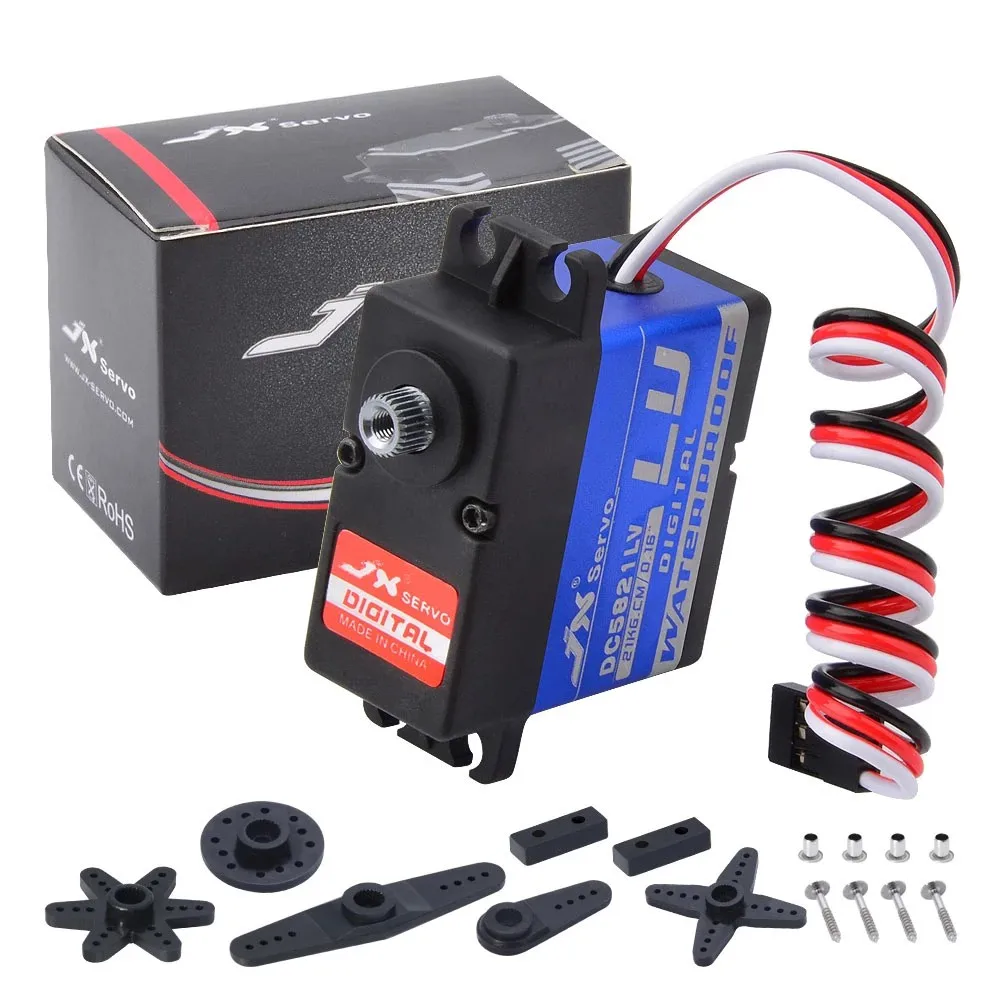 JX Servo DC5821LV 21KG Waterproof Full Metal Gear for 1/8 1/10 Scale RC Car Buggy Crawler for TRAXXAS RC4WD TRX-4 SCX10 D90