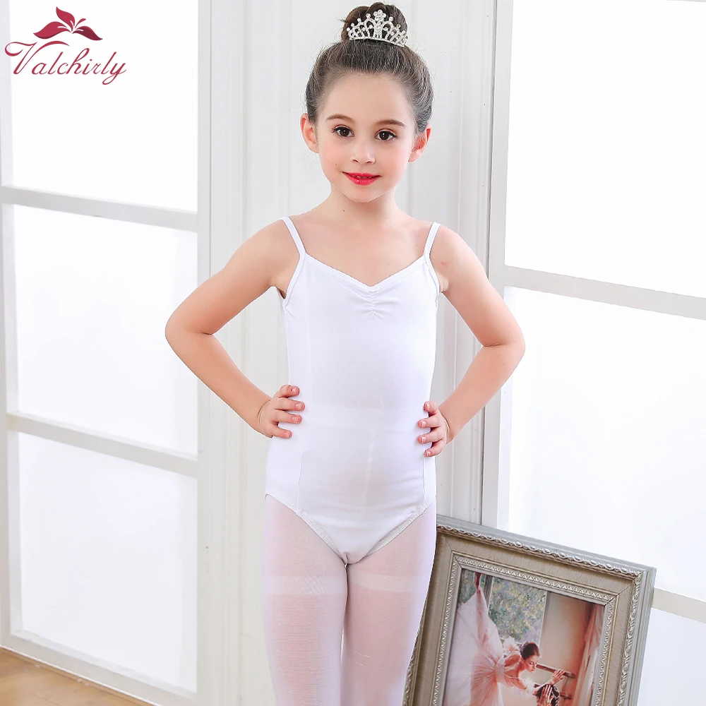 Justaucorps de ballet en coton pour filles, caraco, robe à bretelles, vêtements de danse, nouveau