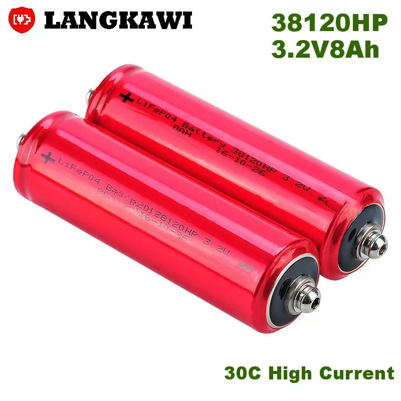 2PCS 30C high high current lifepo4 headway 38120hp 3.2v 8ah power lithium rechargeable battery cheap cell for Electric scooter