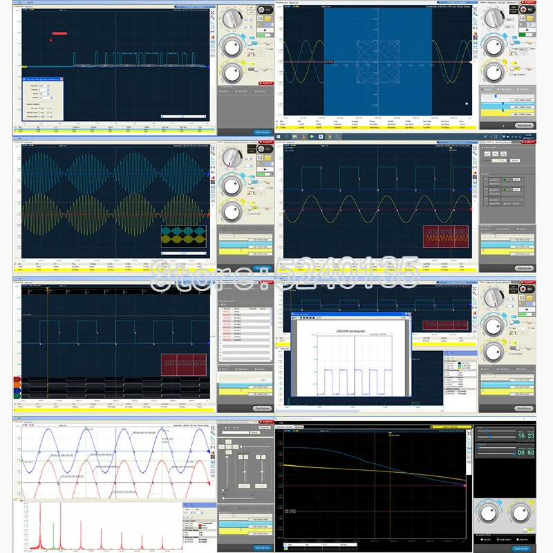 OSC2002 Dual channel Virtual oscilloscope USB PC oscilloscope 1G sampling 50M bandwidth than 1008C 6022BE