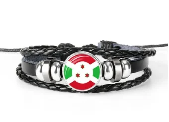 Love Burundi Flag Bracelets Fashion Burundi Women And Men Glass Beads Bracelets Friendship Anniversary