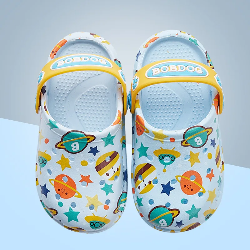 Bobdog Fashion High Quality Children Girls Boys Slippers Cartoon Sandals Print Hole Shoes