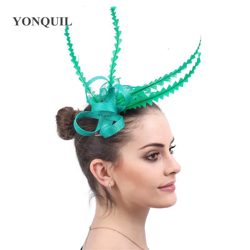 Green Fashion Chic Bide Wedding Fascinator Headwear Fashion Nice Bridal Marry Hair Accessories Women Party Dinner Fascinators