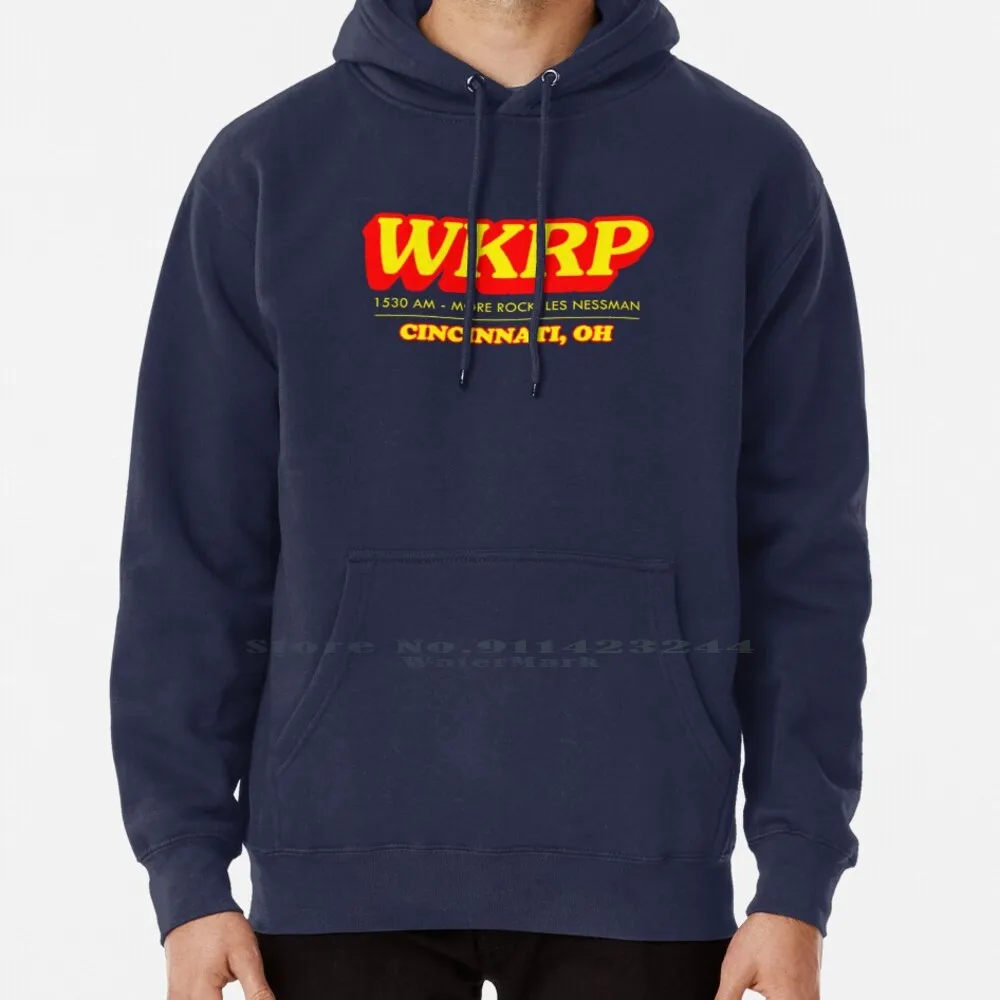 

Wkrp логотип Толстовка свитер 6xl хлопок Wkrp классический ТВ женщин подростковый большой размер пуловер свитер 4xl 5xl 6xl