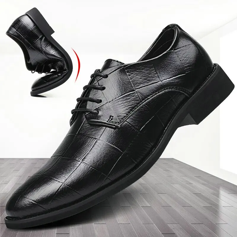 Handmade Italian Style Retro Men Leather Dress Formal Business Oxfords Shoes Men\'s  Party Shoes Big size 2020 ttyh6