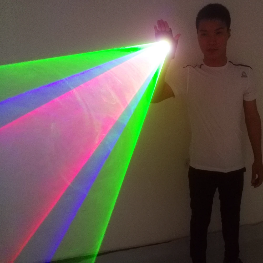 Color RGB Laser Rotating Gloves Laser Whirlwind Storm Northern Lights Effect Wedding Party DJ Performance Costume Props