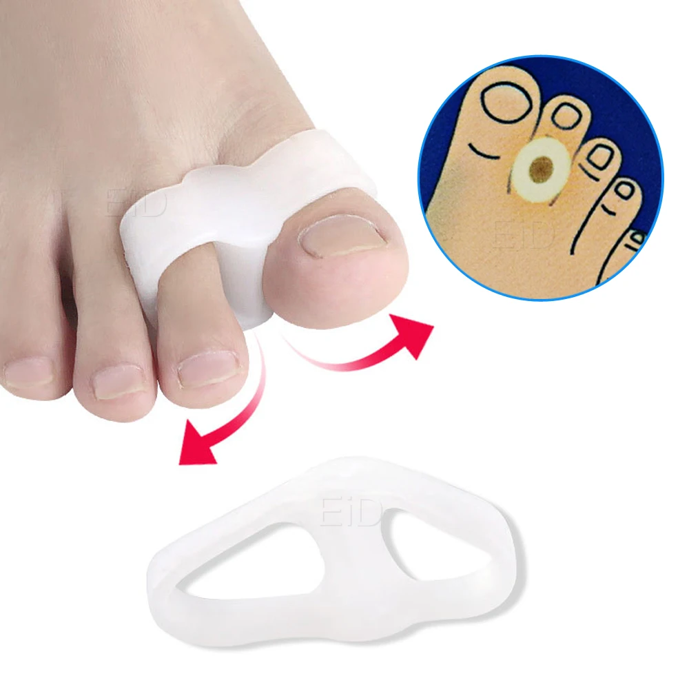 1Pair Silicone Toes Separator forefoot pads Bunion  Bone Ectropion Adjuster Toes Outer Foot Care Tools Hallux Valgus Corrector