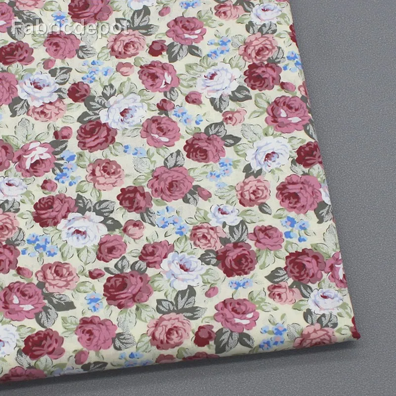 Floral Poplin Summer Light Muslin Liberty Fabric For Quilting Clothes Dresses Shirts Per The Meter