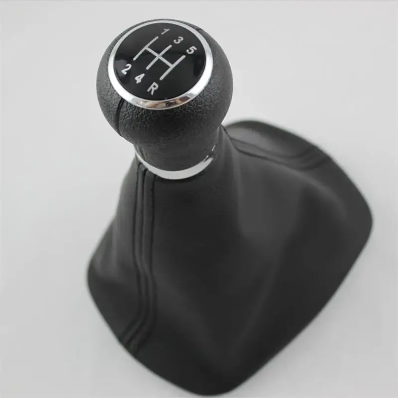 For VW Passat B5 B5.5 1997 1998 1999 2000 2001 2002 2003 2004 2005 Car-Styling 5 Speed Gear Shift Knob With Real PU Leather Boot